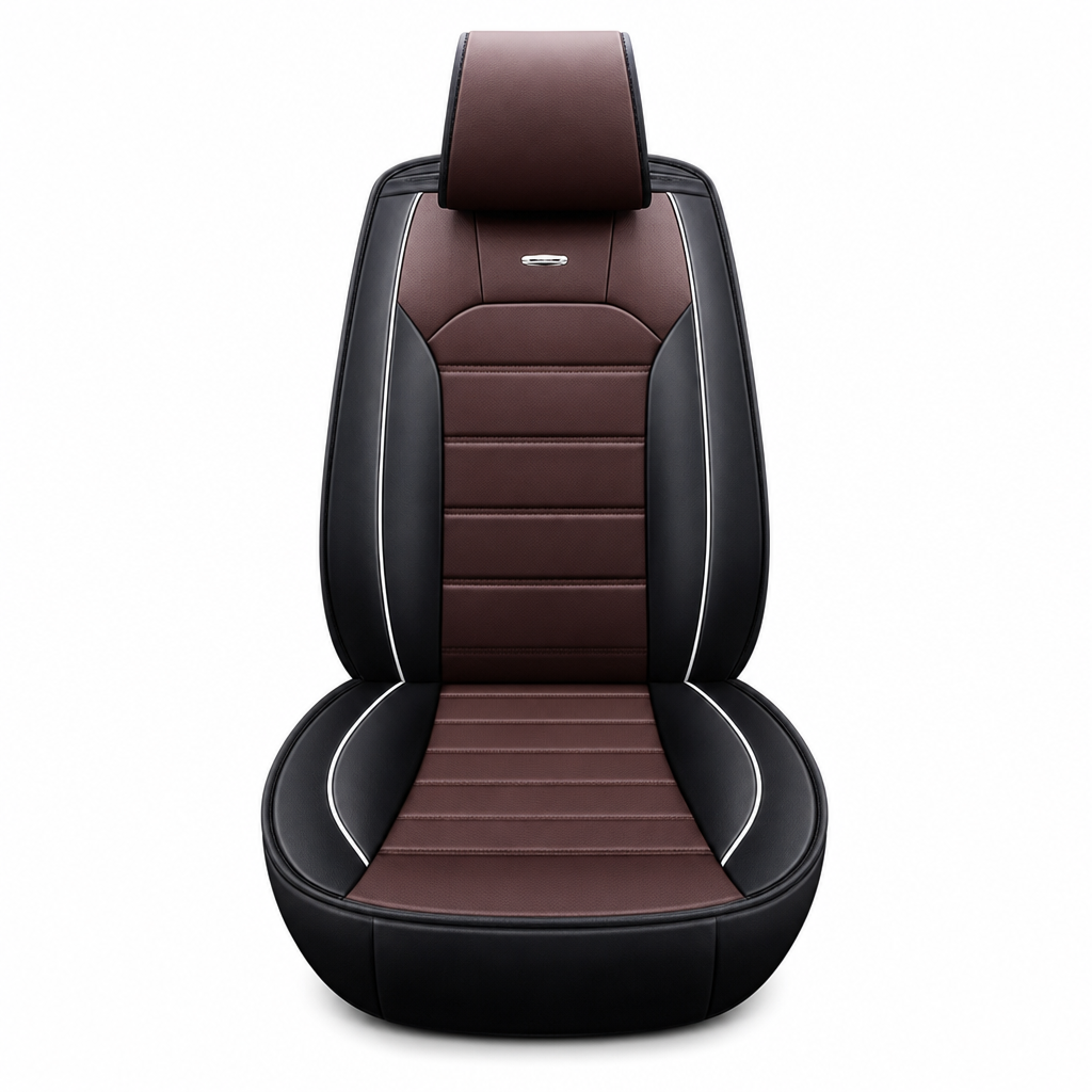 🚗 NU 50% KORTING! 🪑 Volledig bedekkende leren autostoelhoezen – Bescherming voor alle seizoenen, 5D-omlijning en veilige splitnaden – Universeel passend 🛡️