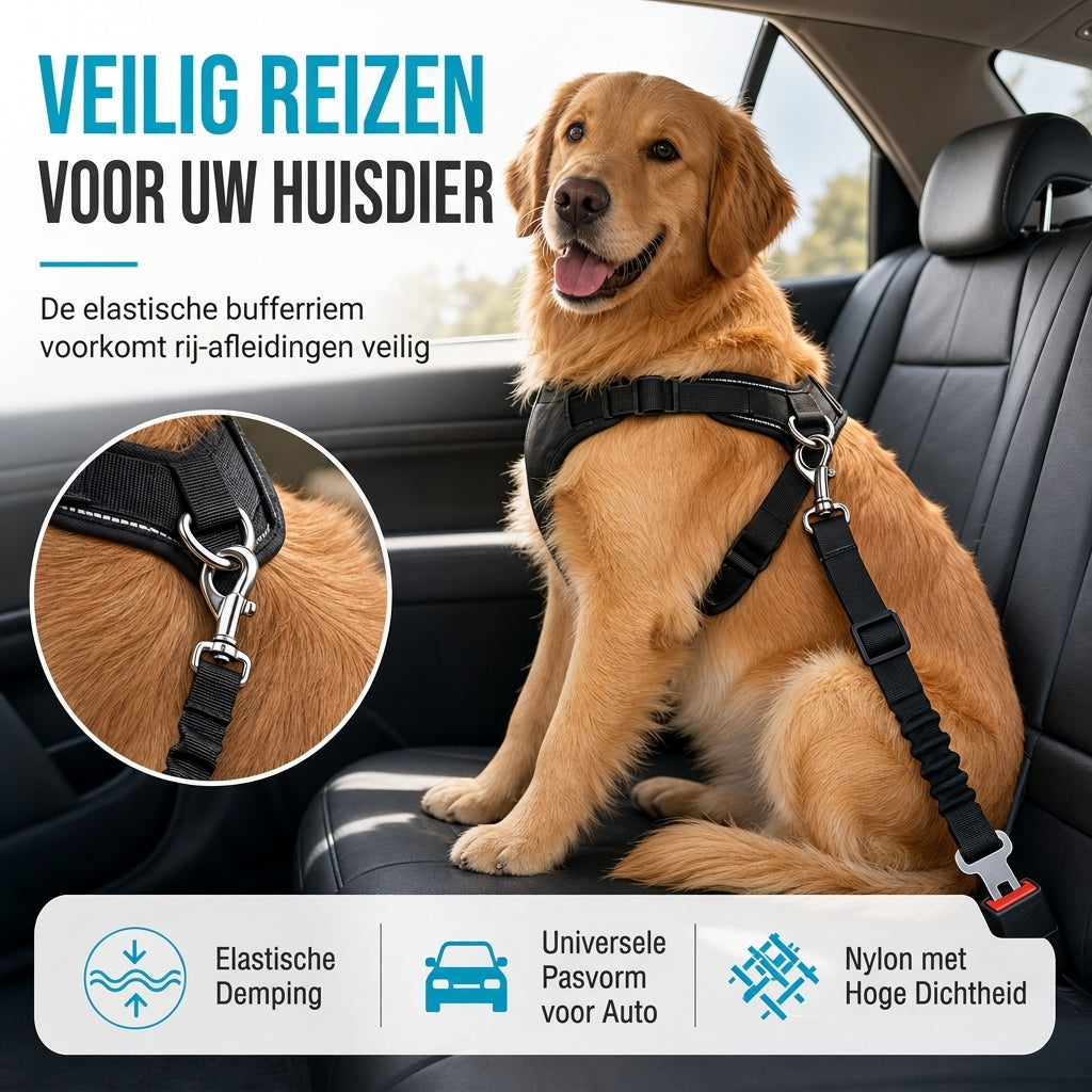 📢📢 50% KORTING!! ⏳ Elastisch nylon hondenautogordel