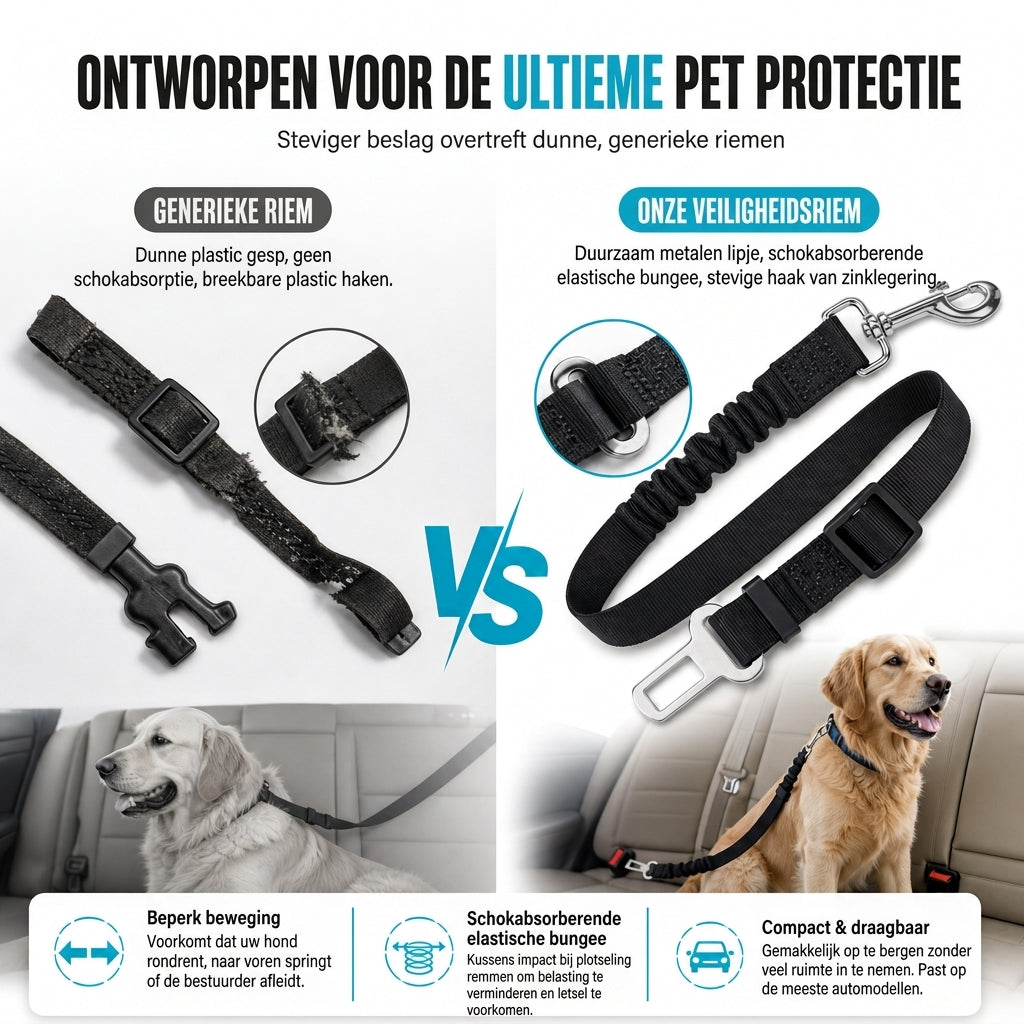 📢📢 50% KORTING!! ⏳ Elastisch nylon hondenautogordel