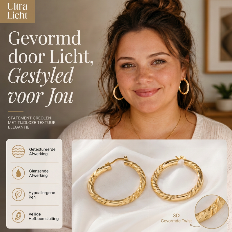 Elegante gedraaide oorringen voor dames