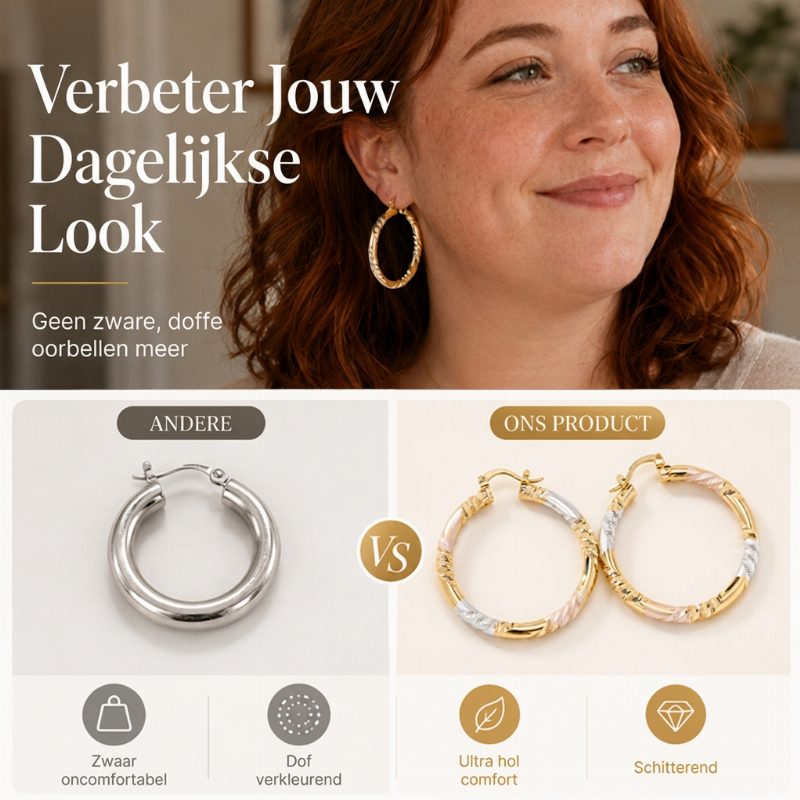 Elegante gedraaide oorringen voor dames