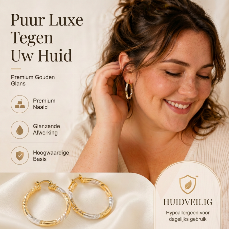 Elegante gedraaide oorringen voor dames