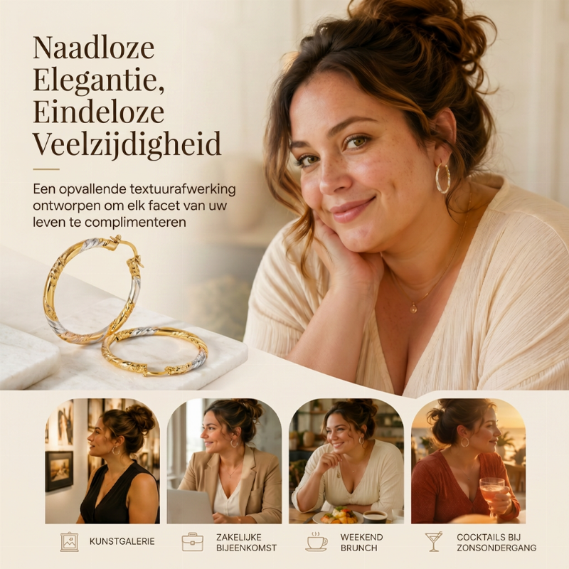 Elegante gedraaide oorringen voor dames