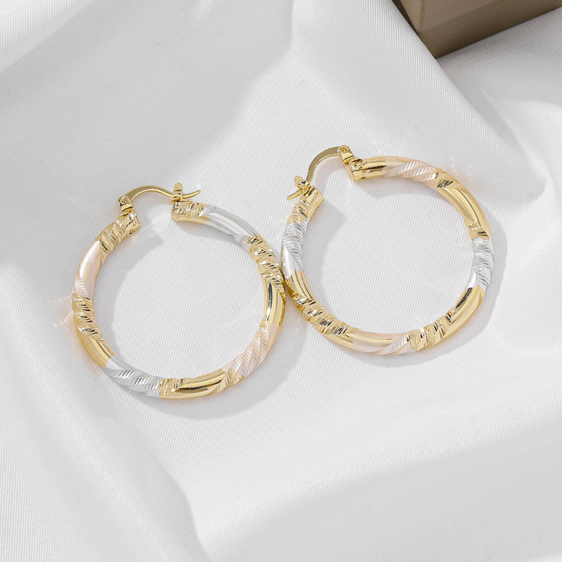 Elegante gedraaide oorringen voor dames