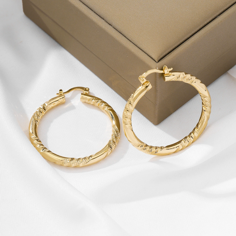 Elegante gedraaide oorringen voor dames