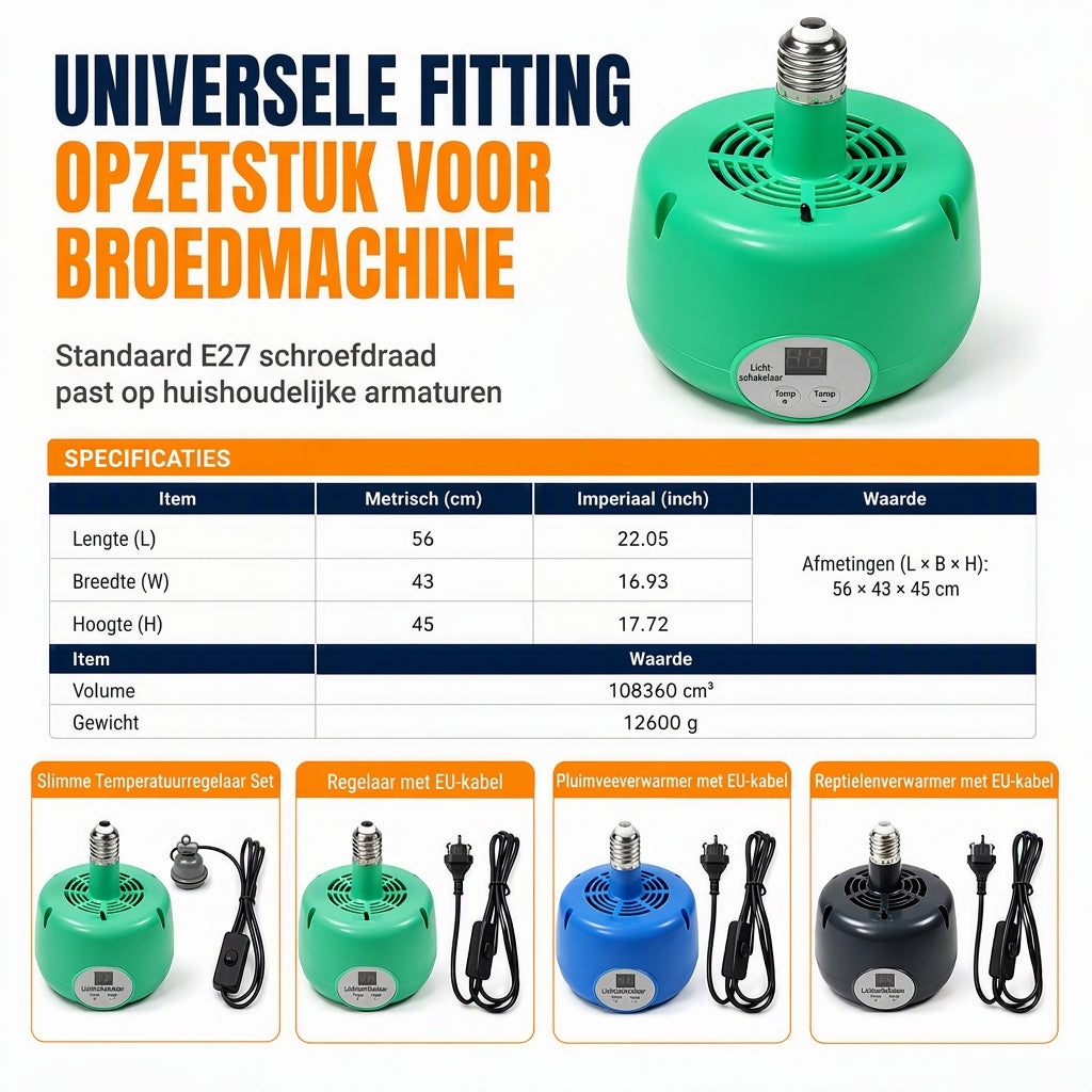 Broedstoel met intelligente temperatuurregeling