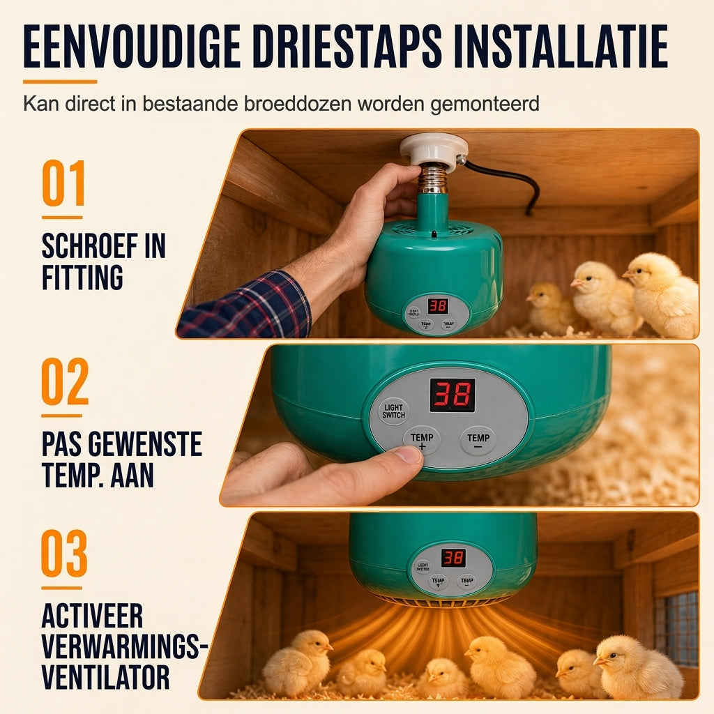 Broedstoel met intelligente temperatuurregeling