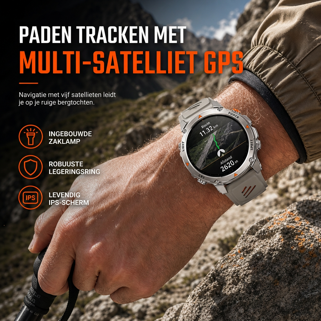 📢📢50% KORTING!! ⏰ Smartwatch met Bluetooth-bellen, GPS & Beidou-positionering, hartslag- & slaapmonitor, stappenteller & berichtherinneringen 🏃‍