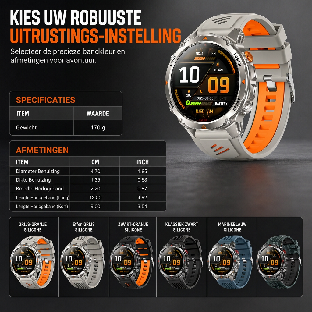 📢📢50% KORTING!! ⏰ Smartwatch met Bluetooth-bellen, GPS & Beidou-positionering, hartslag- & slaapmonitor, stappenteller & berichtherinneringen 🏃‍
