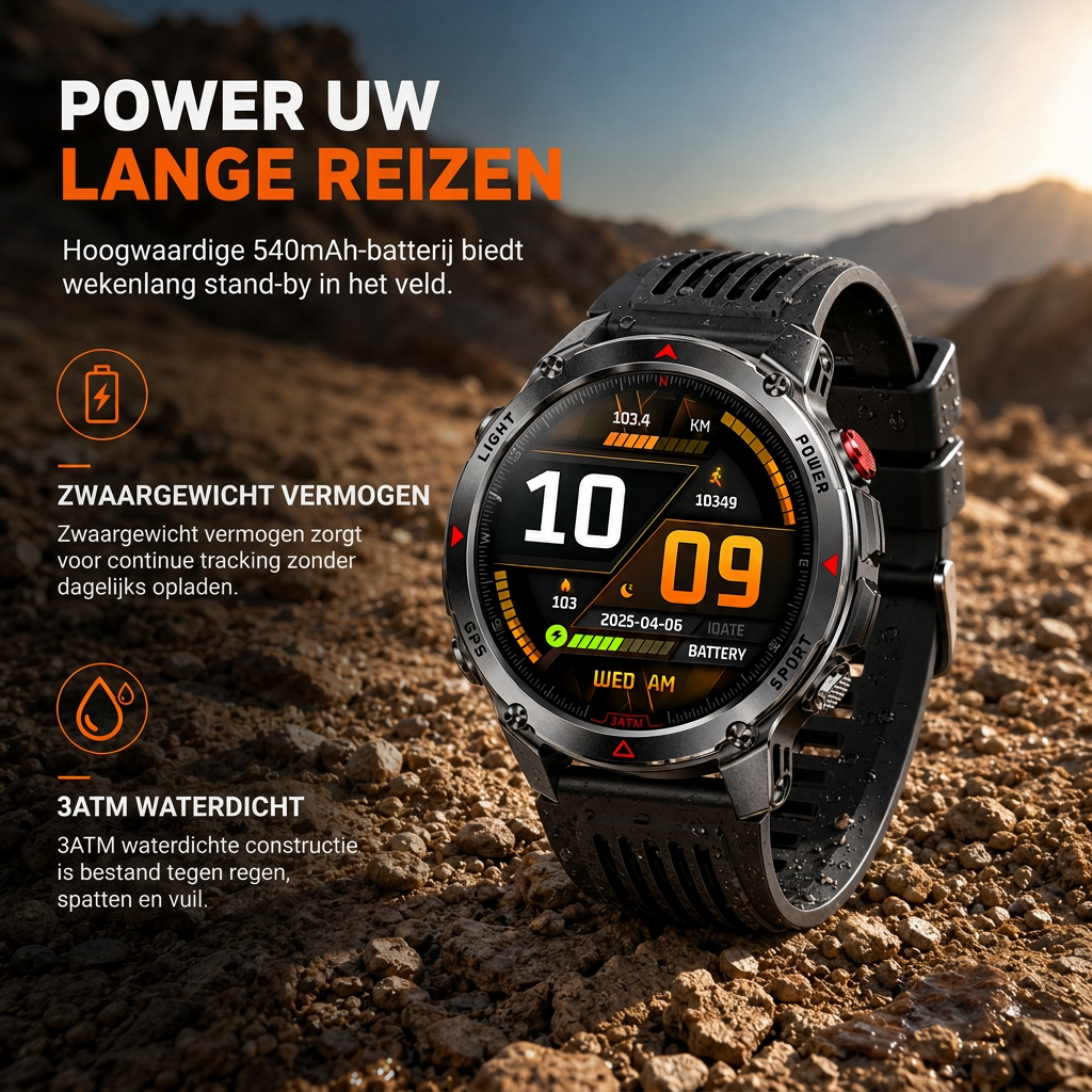📢📢50% KORTING!! ⏰ Smartwatch met Bluetooth-bellen, GPS & Beidou-positionering, hartslag- & slaapmonitor, stappenteller & berichtherinneringen 🏃‍