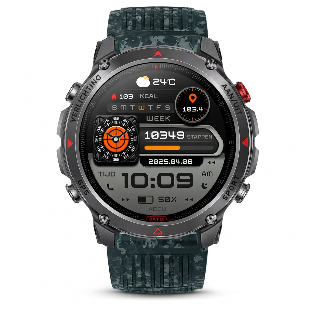📢📢50% KORTING!! ⏰ Smartwatch met Bluetooth-bellen, GPS & Beidou-positionering, hartslag- & slaapmonitor, stappenteller & berichtherinneringen 🏃‍