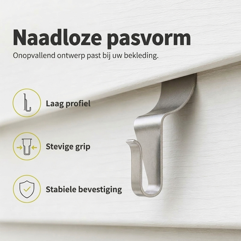 🏠 Bespaar 50%! 🔩 304 roestvrijstalen vinyl gevelplankhaken – Heavy-duty & te monteren zonder boren ✨