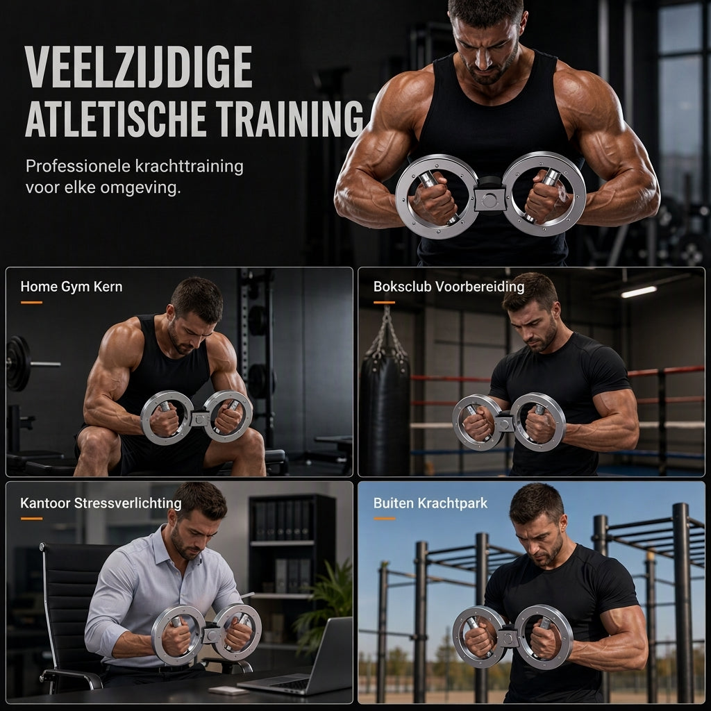 Verstelbare weerstand cijfer 8 arm trainer en onderarm/pols kracht trainer voor thuisgym en bostraining