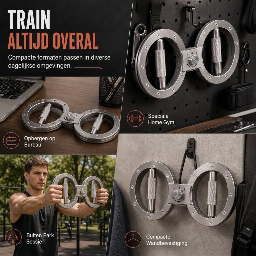 Verstelbare weerstand cijfer 8 arm trainer en onderarm/pols kracht trainer voor thuisgym en bostraining