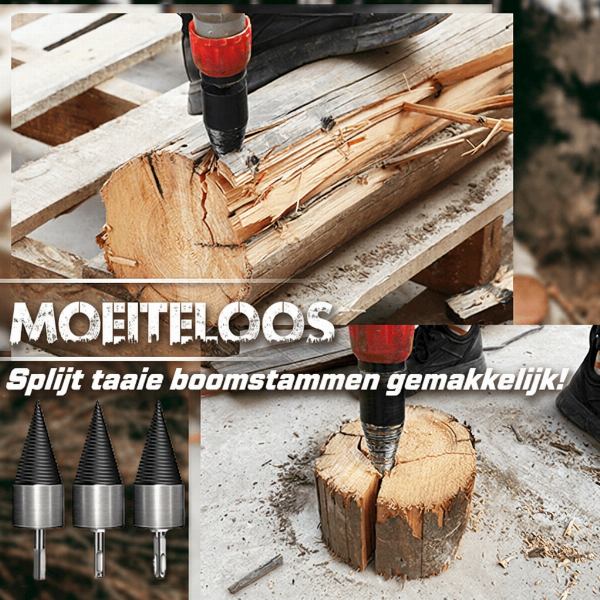 🪓 NU 50% KORTING! 🔩 Elektrische Boom Houtsplijter – Gemaakt van Hoge Koolstofstaal, Draagbaar & Snel Splijtbaar – Verander Uw Boor in een Log Splitter