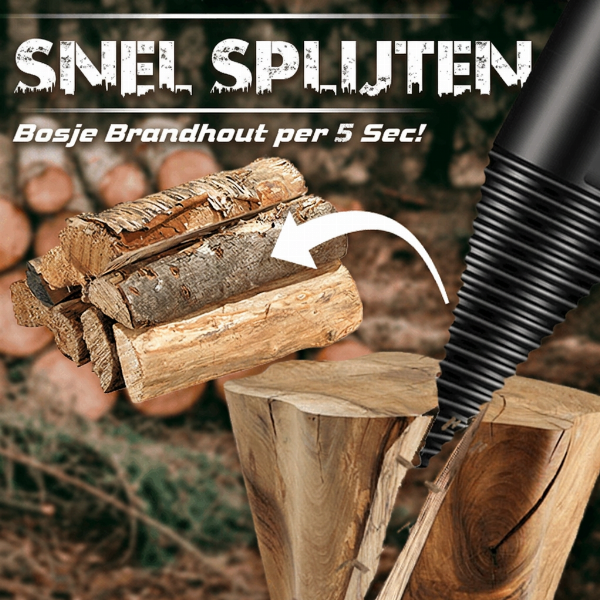 🪓 NU 50% KORTING! 🔩 Elektrische Boom Houtsplijter – Gemaakt van Hoge Koolstofstaal, Draagbaar & Snel Splijtbaar – Verander Uw Boor in een Log Splitter