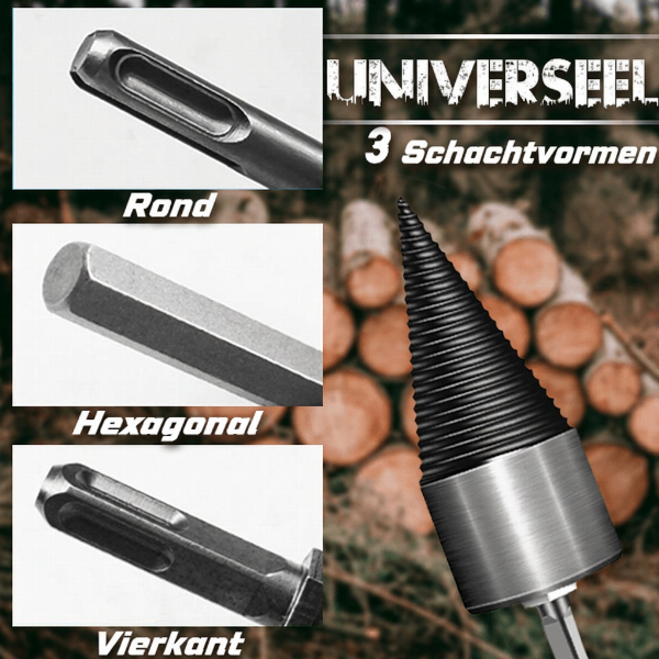 🪓 NU 50% KORTING! 🔩 Elektrische Boom Houtsplijter – Gemaakt van Hoge Koolstofstaal, Draagbaar & Snel Splijtbaar – Verander Uw Boor in een Log Splitter