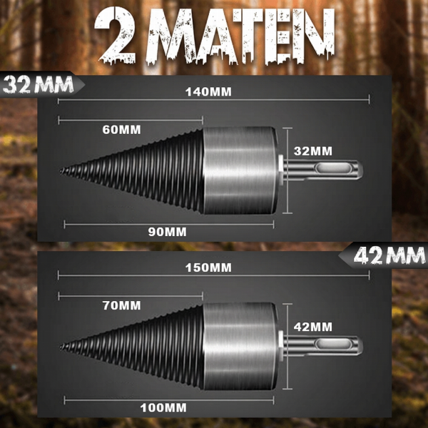 🪓 NU 50% KORTING! 🔩 Elektrische Boom Houtsplijter – Gemaakt van Hoge Koolstofstaal, Draagbaar & Snel Splijtbaar – Verander Uw Boor in een Log Splitter