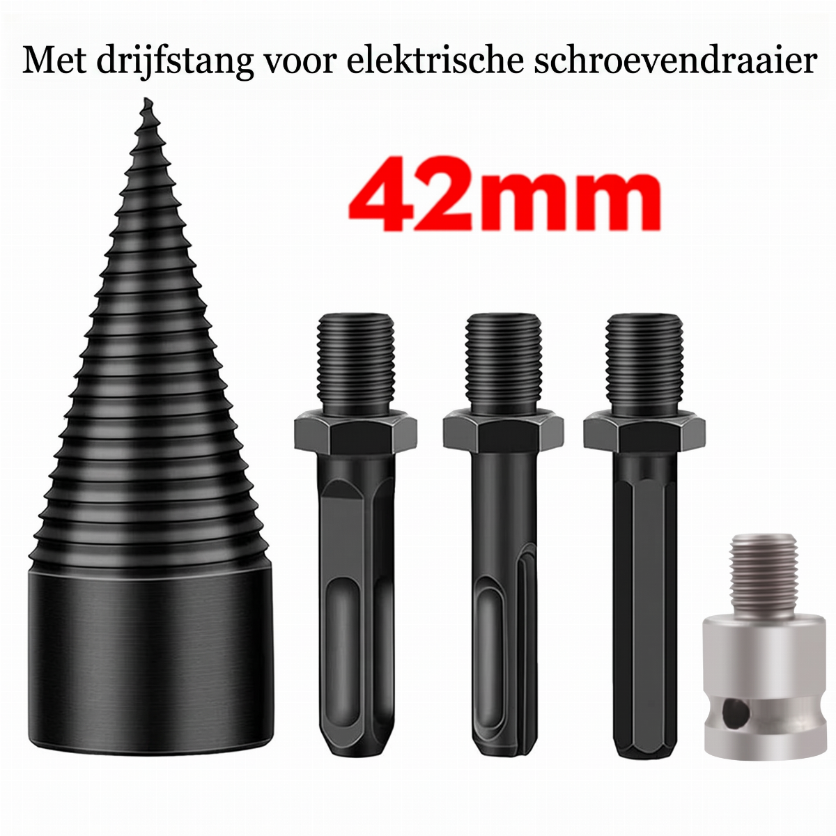 🪓 NU 50% KORTING! 🔩 Elektrische Boom Houtsplijter – Gemaakt van Hoge Koolstofstaal, Draagbaar & Snel Splijtbaar – Verander Uw Boor in een Log Splitter