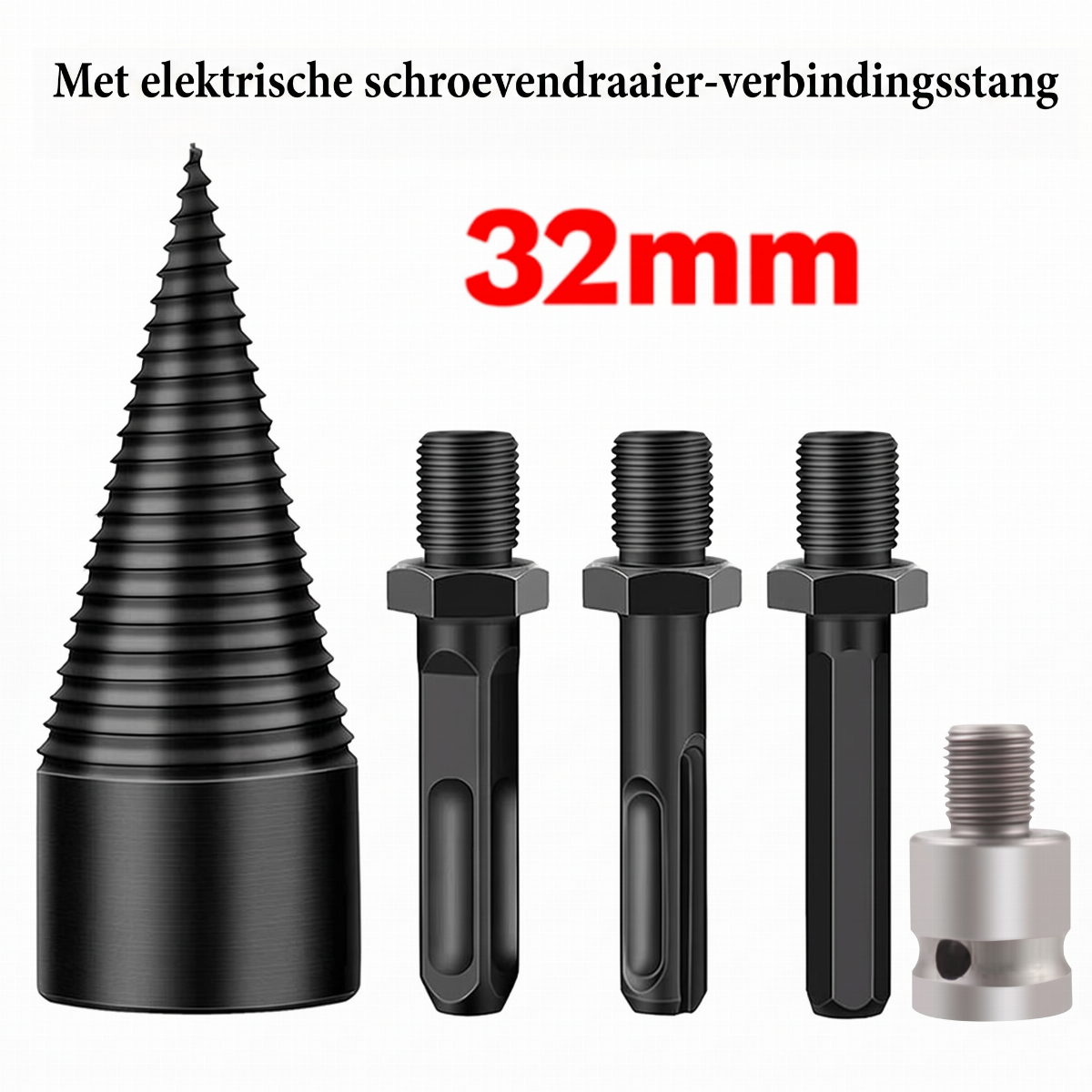 🪓 NU 50% KORTING! 🔩 Elektrische Boom Houtsplijter – Gemaakt van Hoge Koolstofstaal, Draagbaar & Snel Splijtbaar – Verander Uw Boor in een Log Splitter