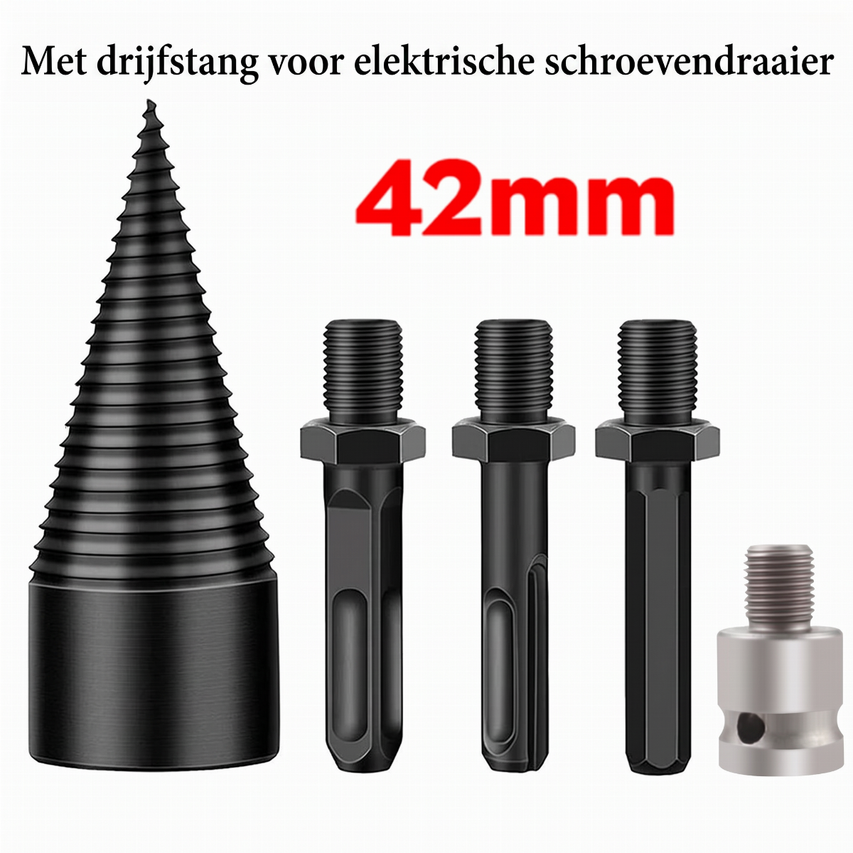 🪓 NU 50% KORTING! 🔩 Elektrische Boom Houtsplijter – Gemaakt van Hoge Koolstofstaal, Draagbaar & Snel Splijtbaar – Verander Uw Boor in een Log Splitter