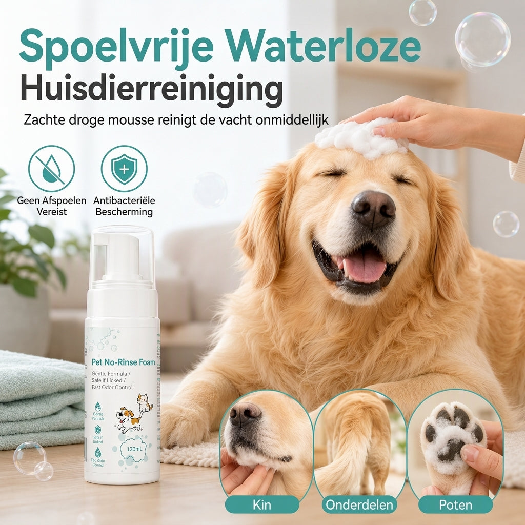 Waterloze schuimreiniger voor katten en honden