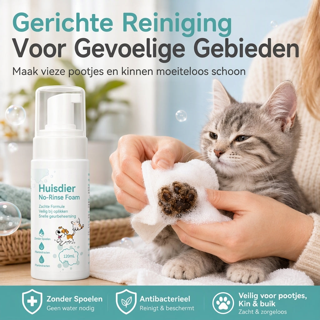 Waterloze schuimreiniger voor katten en honden