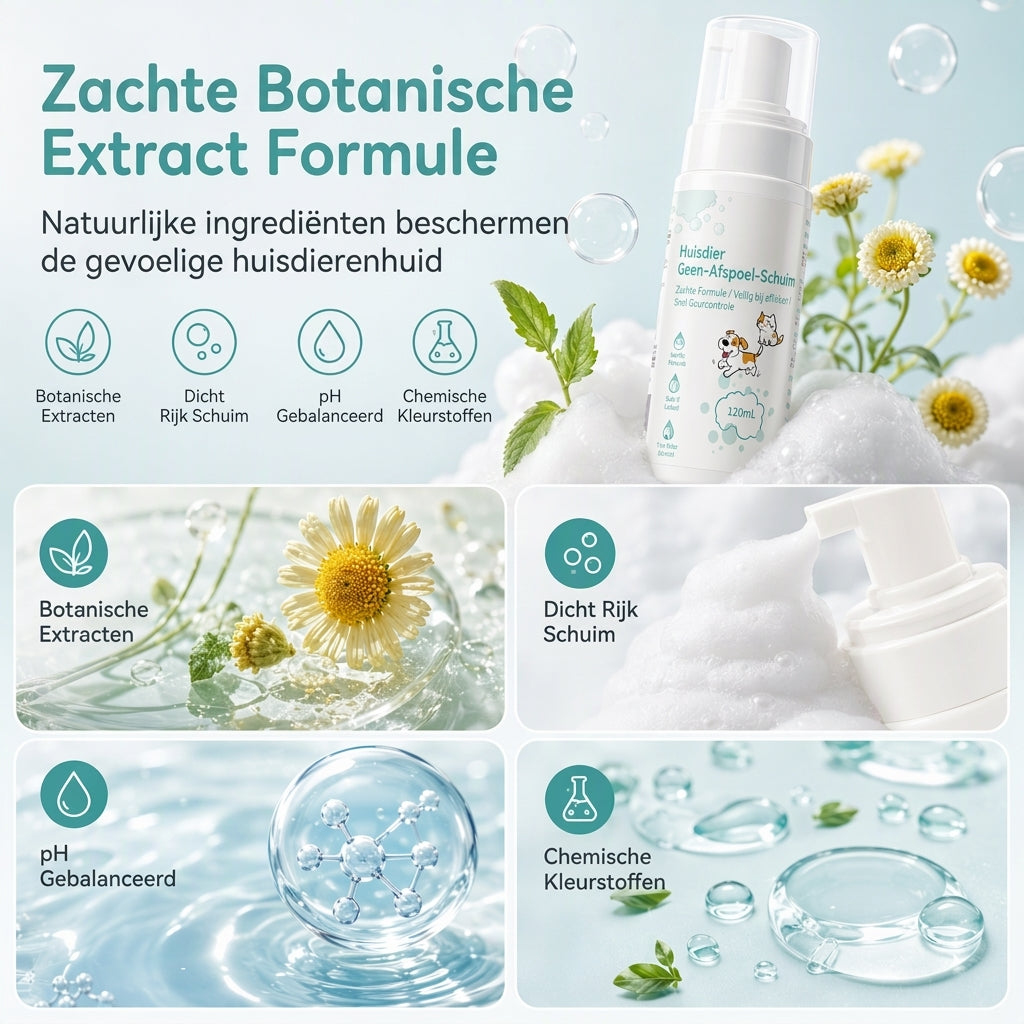 Waterloze schuimreiniger voor katten en honden