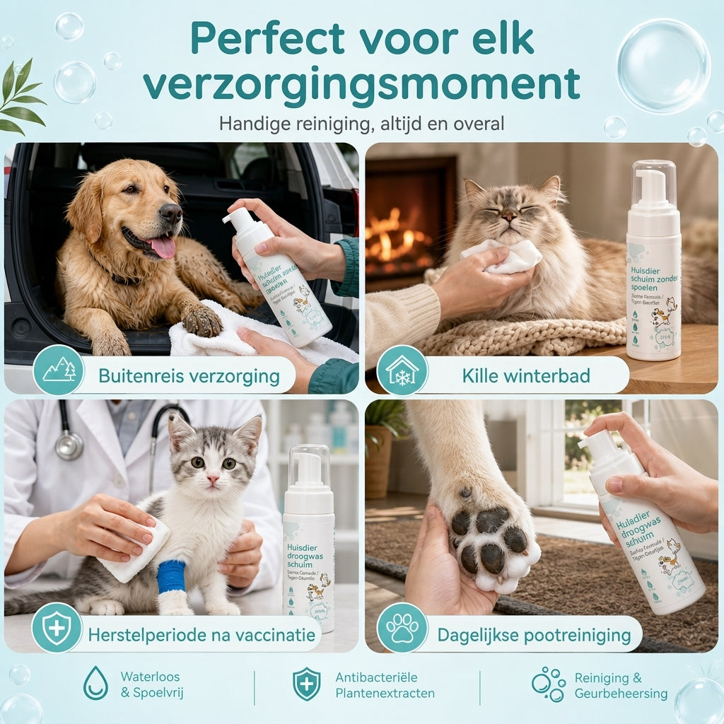 Waterloze schuimreiniger voor katten en honden
