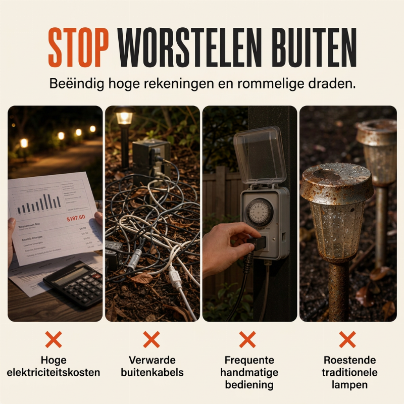 ⏳Tijdelijke aanbieding☀️Op zonne-energie werkende paallamp voor het pad🌿