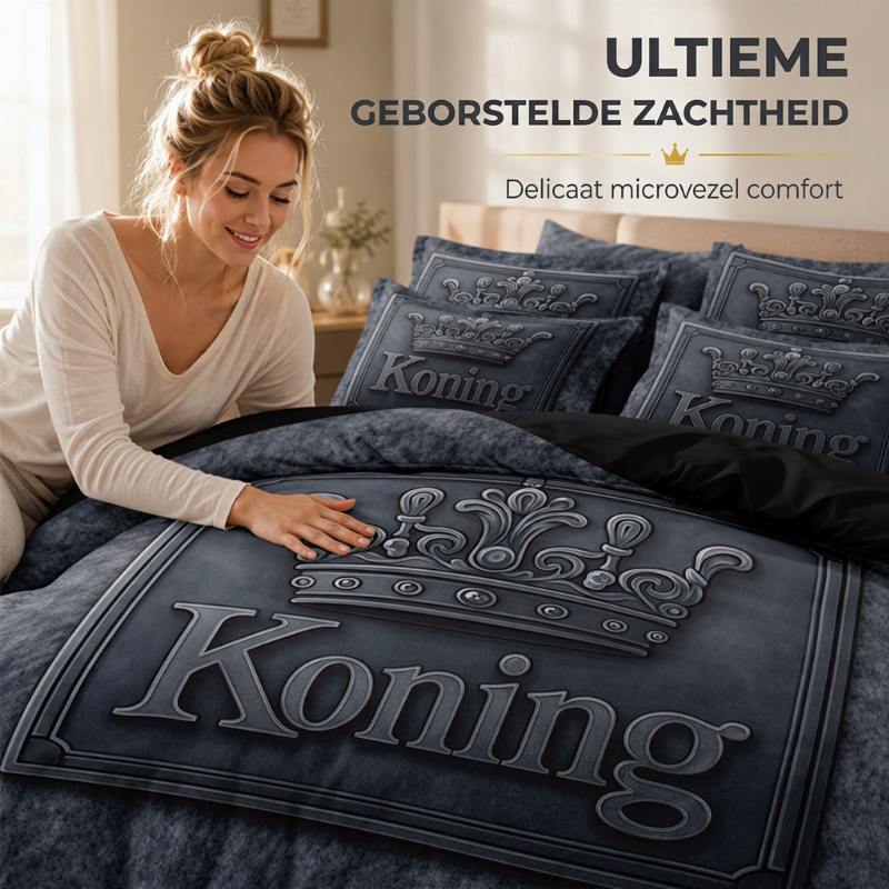 Modern King Crown 3-delige Beddengoedset