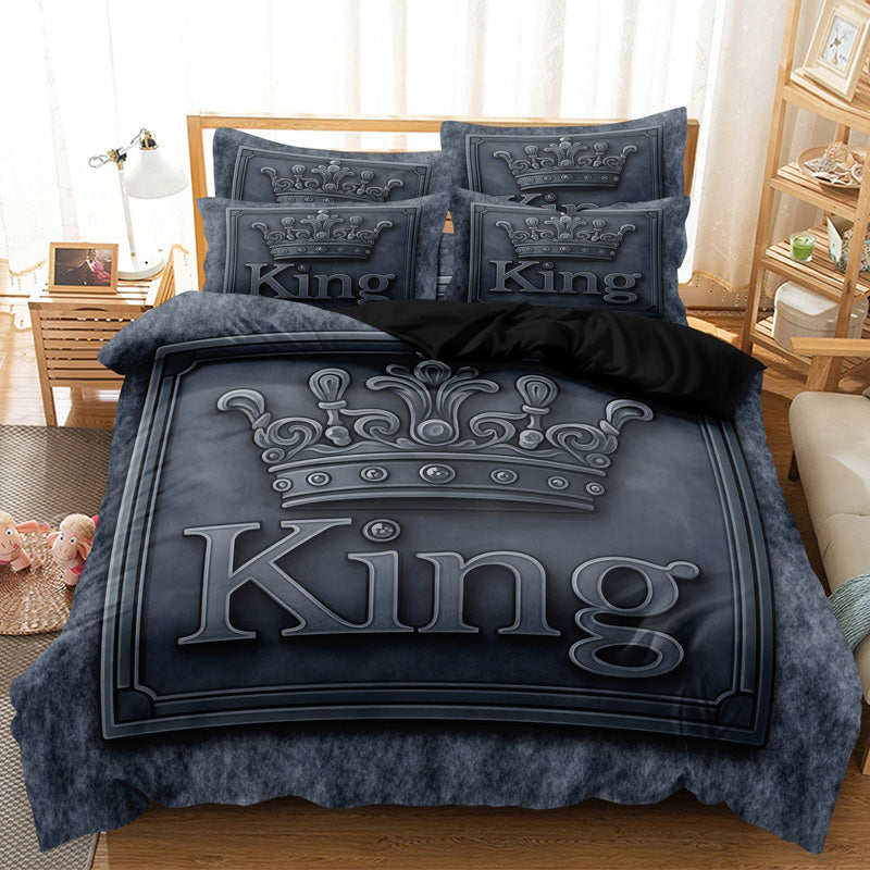 Modern King Crown 3-delige Beddengoedset