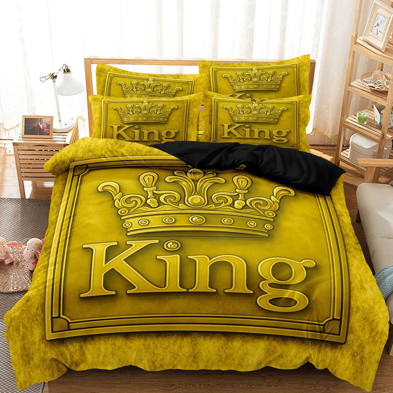 Modern King Crown 3-delige Beddengoedset