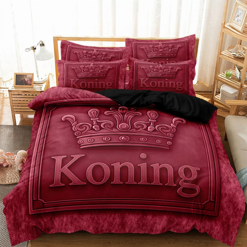 Modern King Crown 3-delige Beddengoedset
