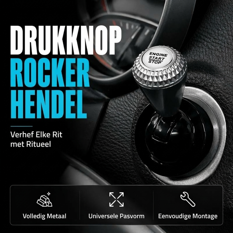Universele starthendelcover voor auto's met één druk op de knop