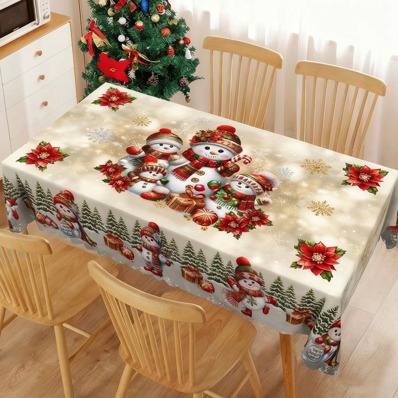 🎄 40% KORTING VOOR BEPERKTE TIJD! 🎁 Stijlvolle Tafelkleed met Kerstprint – Vlekbestendig, Kreukvrij, Makkelijk Schoon te Maken ✨