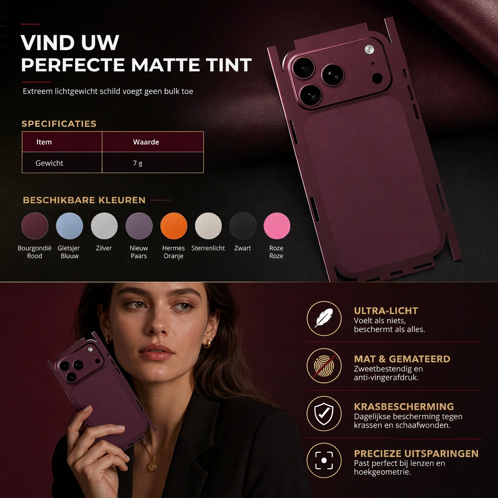 ⚡50% KORTING !! ⏳ Volledige, krasbestendige beschermende achterfolie voor je telefoon