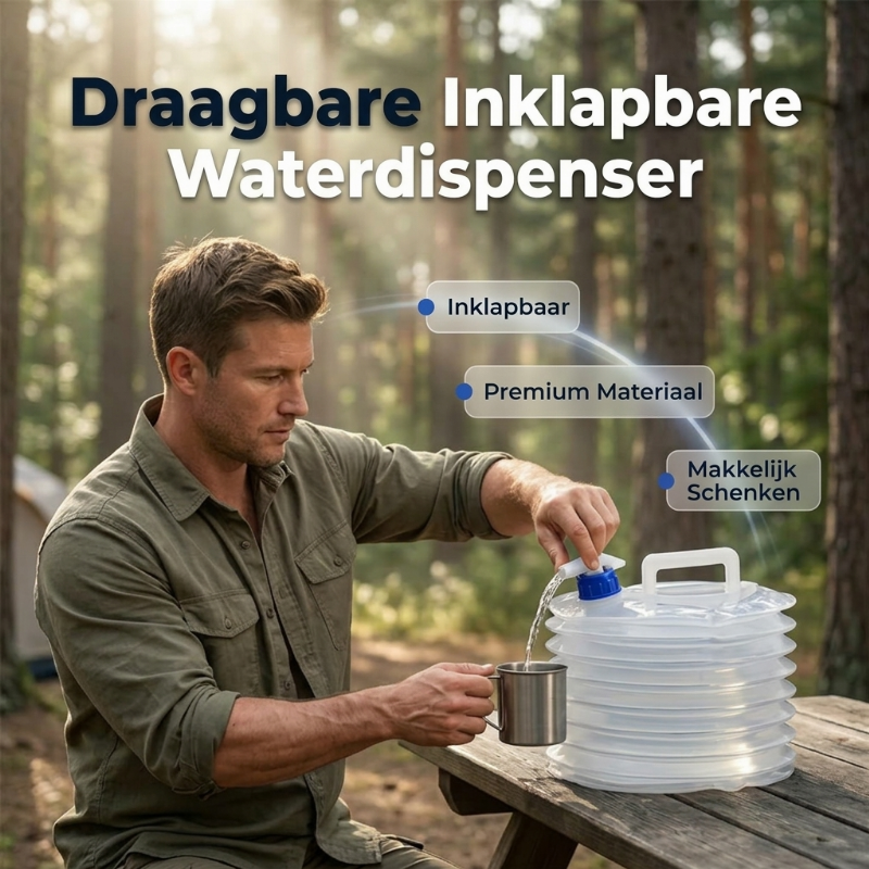 Opvouwbare watercontainer met kraan