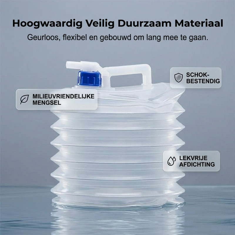 Opvouwbare watercontainer met kraan