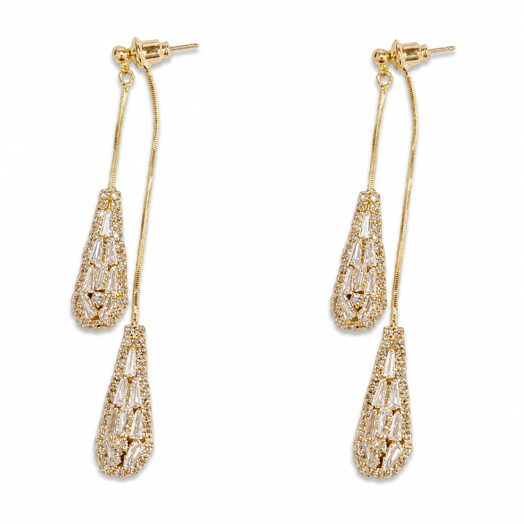 ✨ Dames Oorbellen met Zirkonia en Waterdruppelkwastje, Eleganter en Veelzijdig 💎🌸