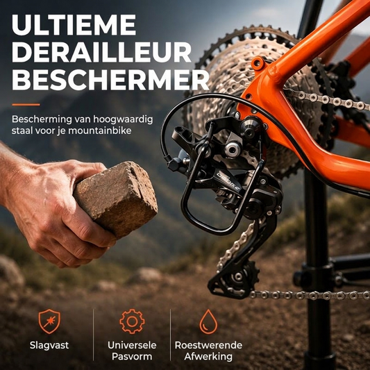 🚲 NU 50% KORTING! Achterderailleur Beschermkap – Stevige Stalen Fietsderailleur Beschermer, Schokbestendige Roestvaste Bescherming, Snel Te Installeren Universele Geschikt voor Mountainbikes