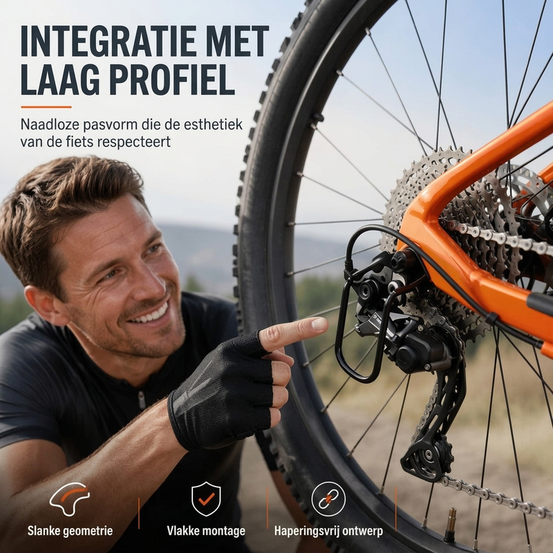 🚲 NU 50% KORTING! Achterderailleur Beschermkap – Stevige Stalen Fietsderailleur Beschermer, Schokbestendige Roestvaste Bescherming, Snel Te Installeren Universele Geschikt voor Mountainbikes