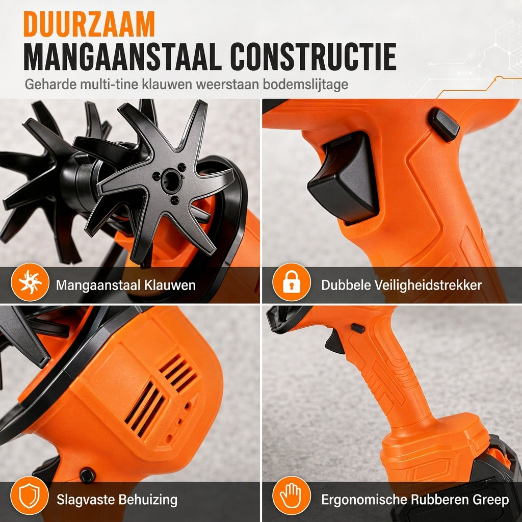 🌱 TIJDELIJKE ACTIE: 50% KORTING! ⚙️ Draadloze handheld mini-grondfrees – Lichtgewicht, krachtig en draagbaar ✨