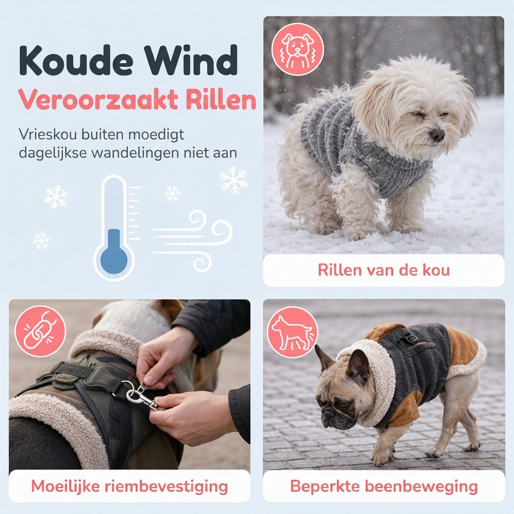 Warm vestje voor huisdieren van gevoerde fleece met cartoon borduursel, geschikt voor honden en katten