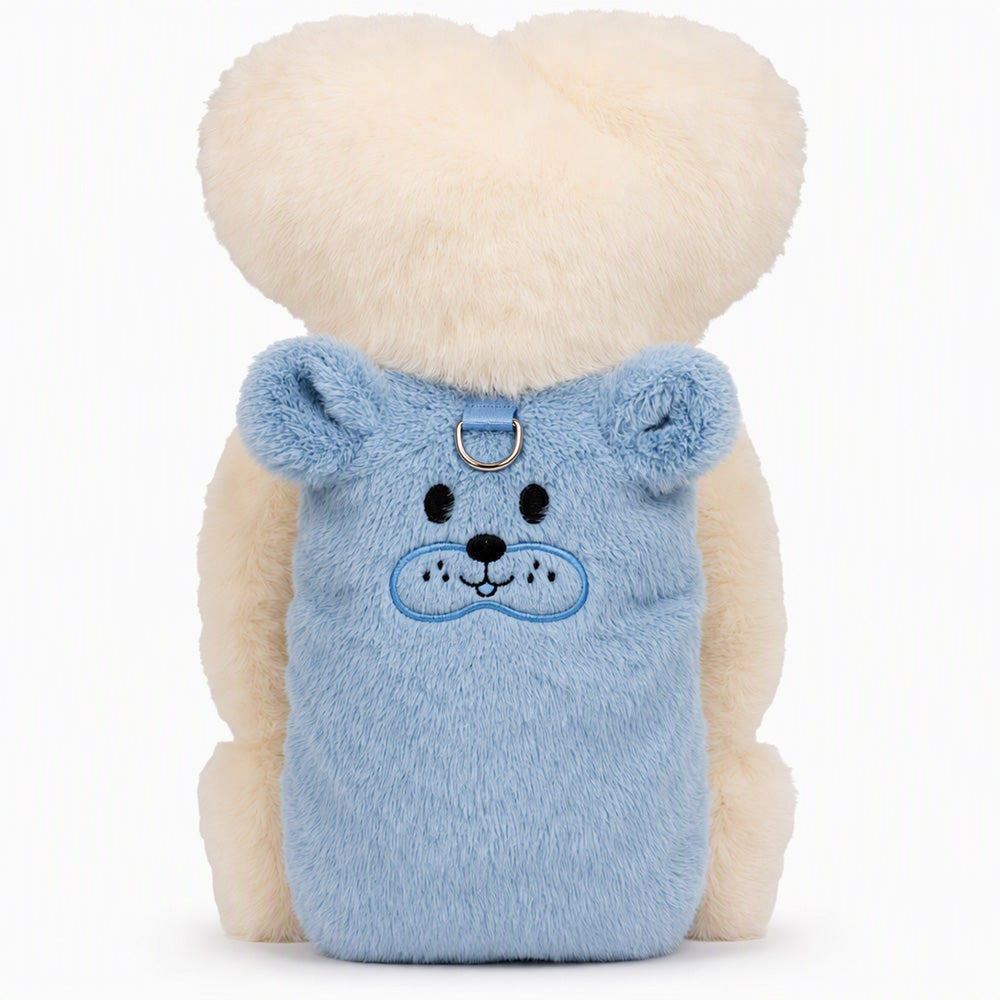Warm vestje voor huisdieren van gevoerde fleece met cartoon borduursel, geschikt voor honden en katten