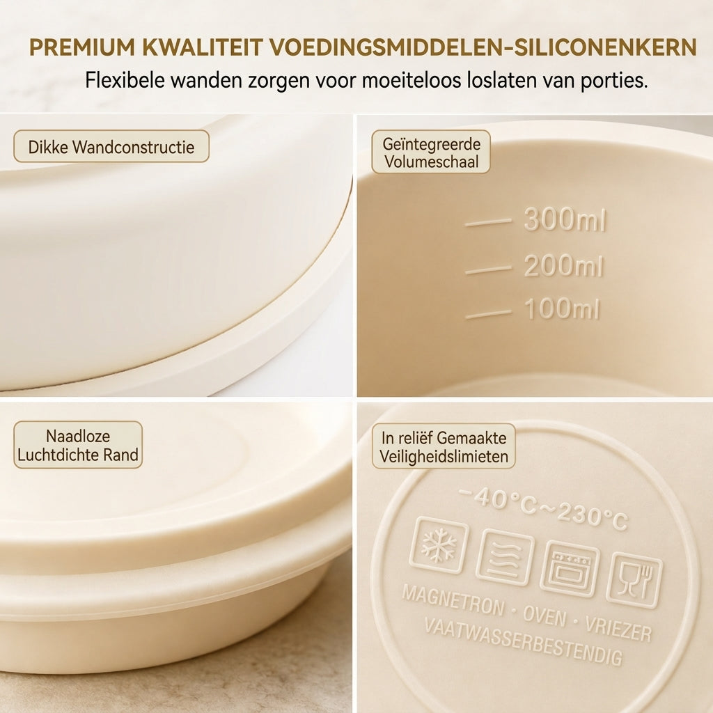 🍱💥Hoe meer u koopt, hoe meer korting u krijgt✨ Draagbare Magnetronbestendige Bento Lunchbox – Voedselveilige Siliconen Luchtvacuüm Afsluitbare Voedselcontainer voor Kantoor & Picknick 🥗