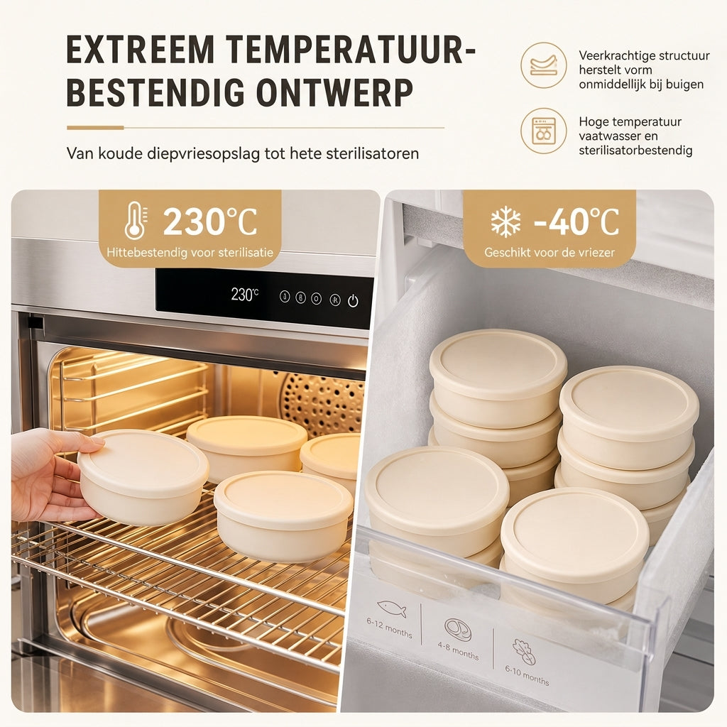 🍱💥Hoe meer u koopt, hoe meer korting u krijgt✨ Draagbare Magnetronbestendige Bento Lunchbox – Voedselveilige Siliconen Luchtvacuüm Afsluitbare Voedselcontainer voor Kantoor & Picknick 🥗