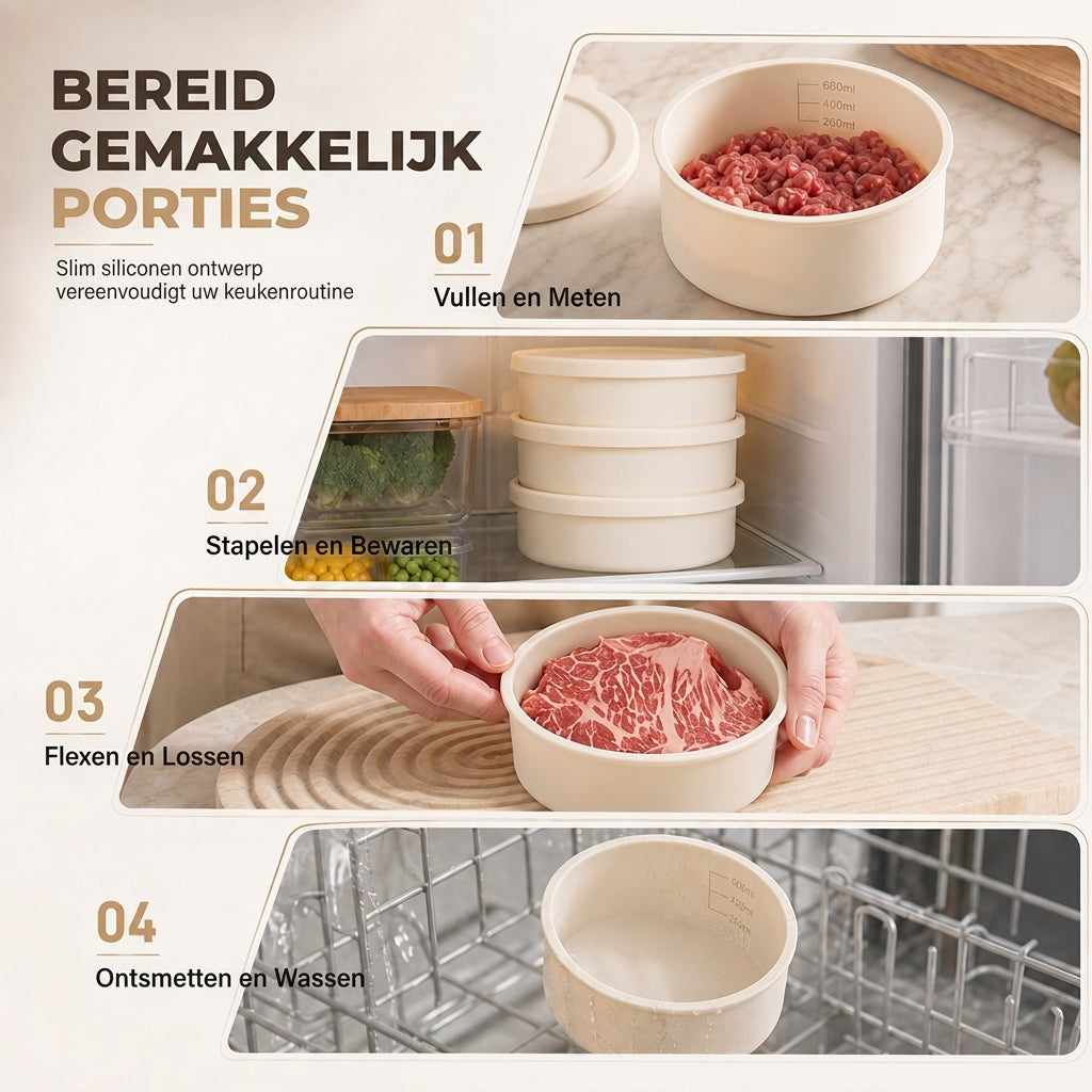 🍱💥Hoe meer u koopt, hoe meer korting u krijgt✨ Draagbare Magnetronbestendige Bento Lunchbox – Voedselveilige Siliconen Luchtvacuüm Afsluitbare Voedselcontainer voor Kantoor & Picknick 🥗