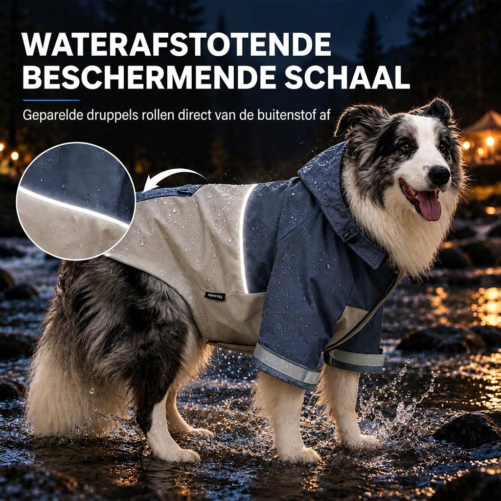 ⏳ Beperkte Tijd Speciale Aanbieding ⏰ Waterdichte Hondenregenjas met Blokkleurig Ontwerp, Buitenkleding voor Huisdieren met Vuilafstotende Beenbescherming