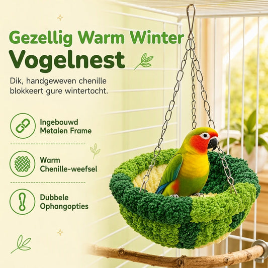 📢📢50% KORTING!! ⏰ Warme Katoenen Vogelnest Hangmat – Geef uw papegaai, cockatiel of parkiet een gezellige plek om te slapen en te schommelen ✨